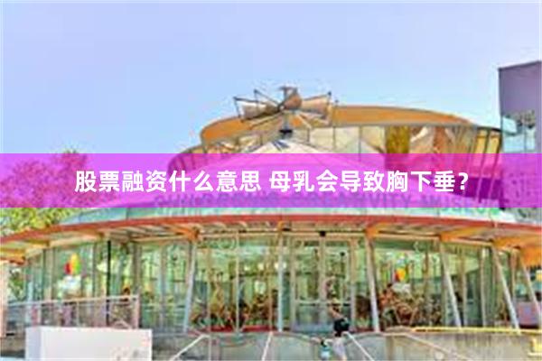 股票融资什么意思 母乳会导致胸下垂？